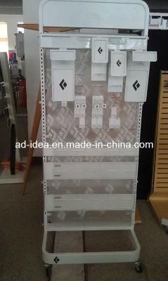 Retail Store Wire Metal Flooring Double Side Display Racks