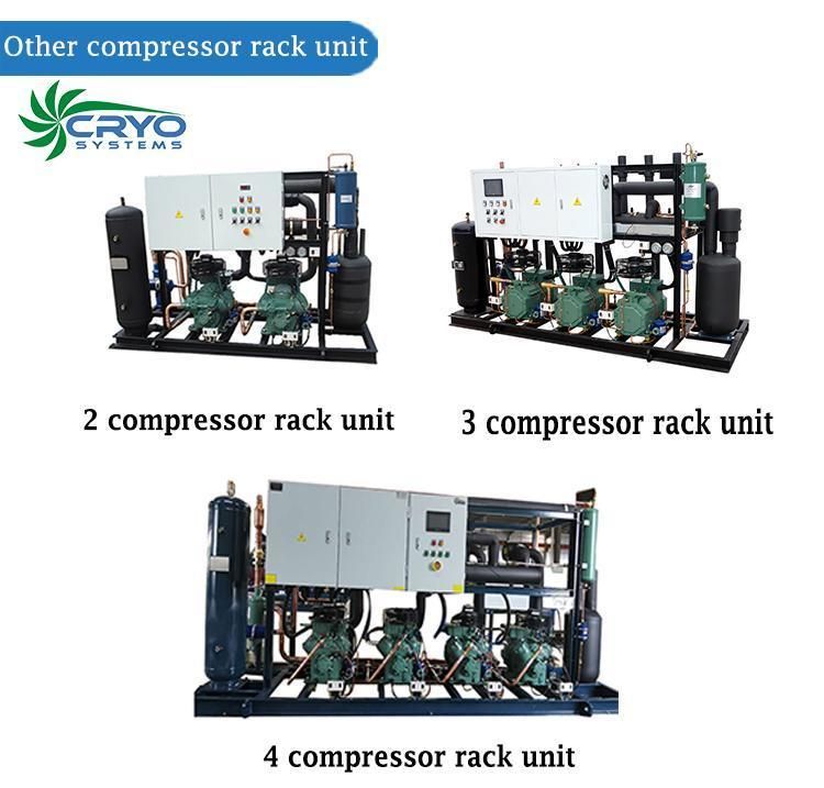 Air Cooled Chiller Refrigeration Machine Refrigeration System Tube Compressor Rack for Cold Storage