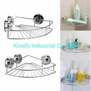 1- Tier Bathroom Suction Cup Corner Shelf-Shampoo Organizer Holder-Shower Rack