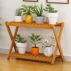 Bamboo Flower Stand Floor Type Shelf Multi-Layer Balcony Rack