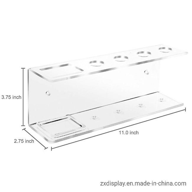 Wall Mounted Acrylic Bathroom Toothbrush Display Storage Rack