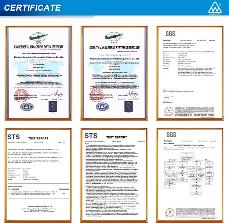 ESD Plastic Antistatic Conductive PCB Tray Counter Size