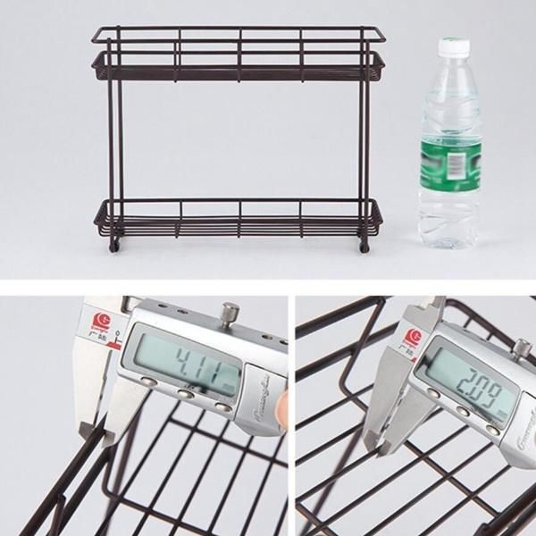 Standing Rack Kitchen Bathroom Countertop Storage Organizer Shelf Holder Spice Rack 2 Tier