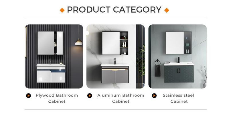 European Floor Standing Bathroom Vanity Marble Top Basin Cabinet with Storage Drawer, LED Smart Mirror