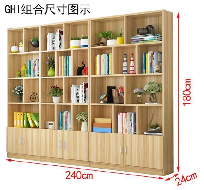 Bookshelf Simple and Economical Living Room Free Combination Bookcase Shelf Cabinet