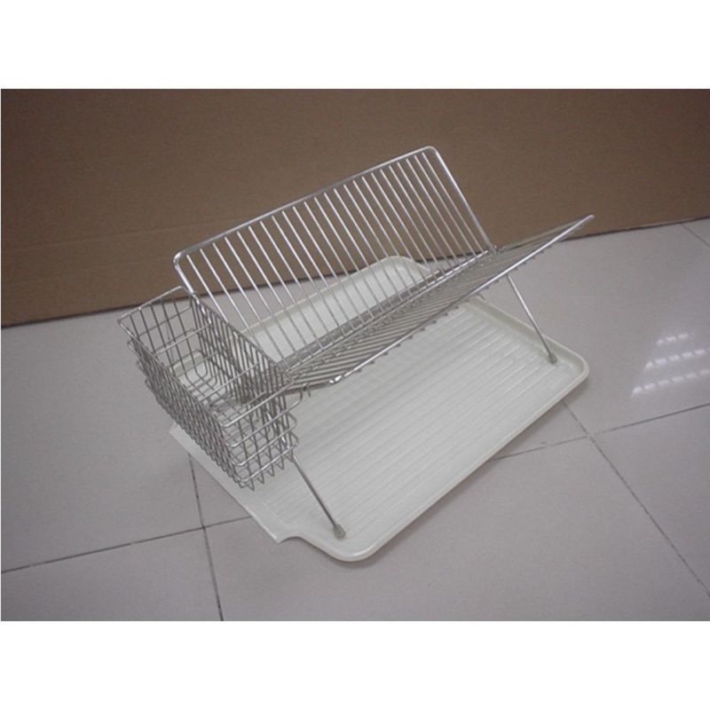 Dish Rack Foldable Plate Drying Rack Collapsible Dish Drainer Wooden Plate Rack Adjustable