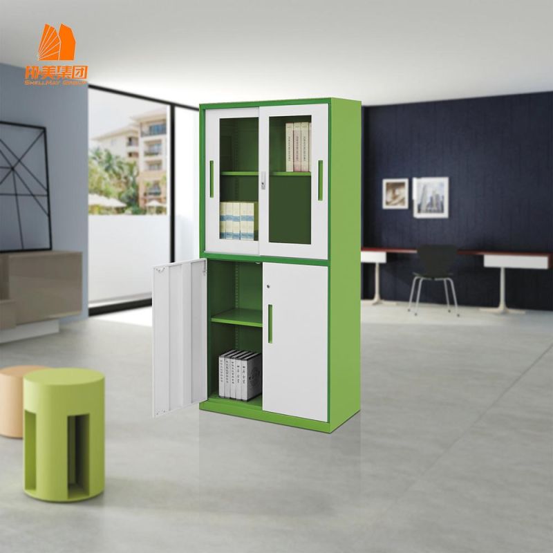 Office Use 2 Door Filing Storage Cupboard with 4 Adjustable Shelf