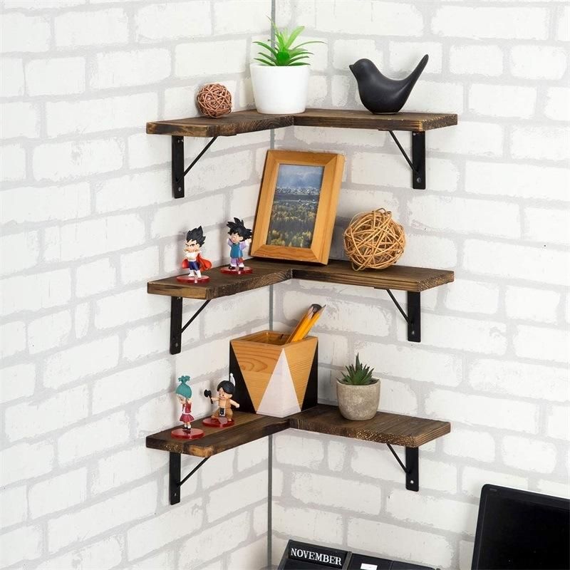 Wood Wall Mounted Rack Book Storage Rack