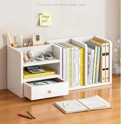 Bookshelf Desktop Shelves Small Children&prime; S Desk Storage Cabinet File Student Office Desk Desk Storage Rack