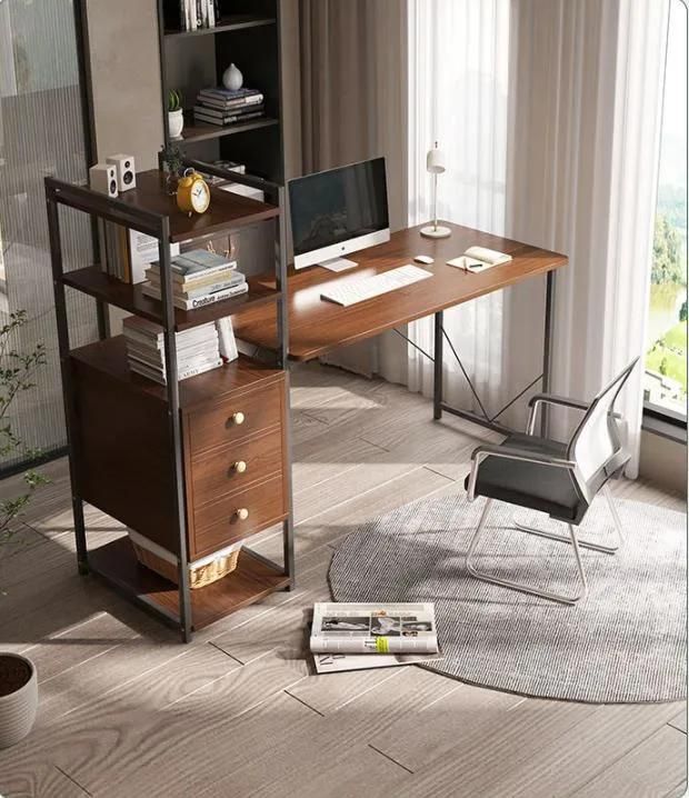 Computer Desktop Desk Home Simple Desk Bookshelf Combination One Table Rental Bedroom Desk Student Study Desk