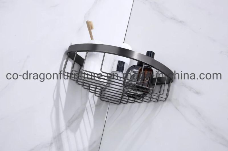 Luxury Wall Mounted Bathroom Accessories Brass Toilet Shelf Corner Basket