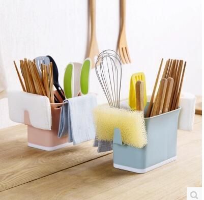 Plastic Drainage Chopstick Shelf Kitchen Tableware and Chopstick Tube