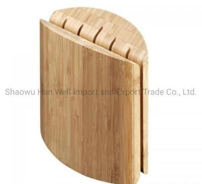 Natural Bamboo Kitchen Knife Organizer Block Rack for Storage