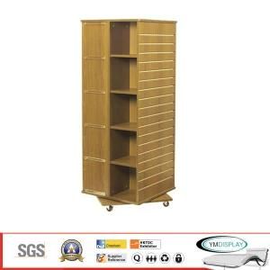 MDF Wooden Display Shlf and Rack with Caster W047, Gift Store; Pet Store; Hardware Store; Stationer; Digital Store; Supermarket