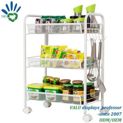3/4-Tier Rolling Wire Shelving Utility Storage Rack with Wheels