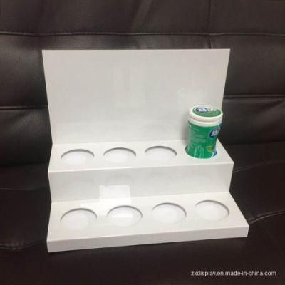 White Acrylic Gum Display Shelf Supermarket Exhibition Equipment