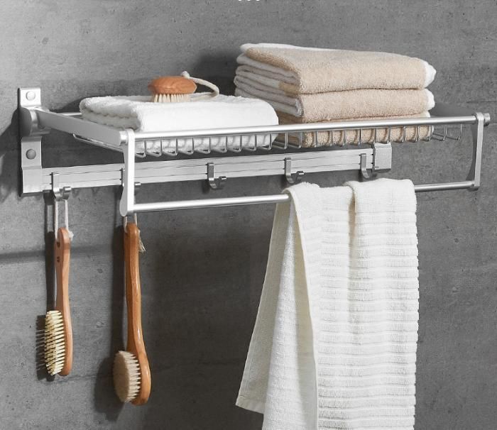 Towel Rack Perforation-Free Bathroom Towel Rack Wall Hanging Bathroom Rack