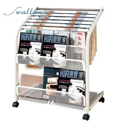 Display Hotel Information Rack, Catalogue &amp; Reference Racks, Hotel Metal Newspaper Rack Magazine Display Stand