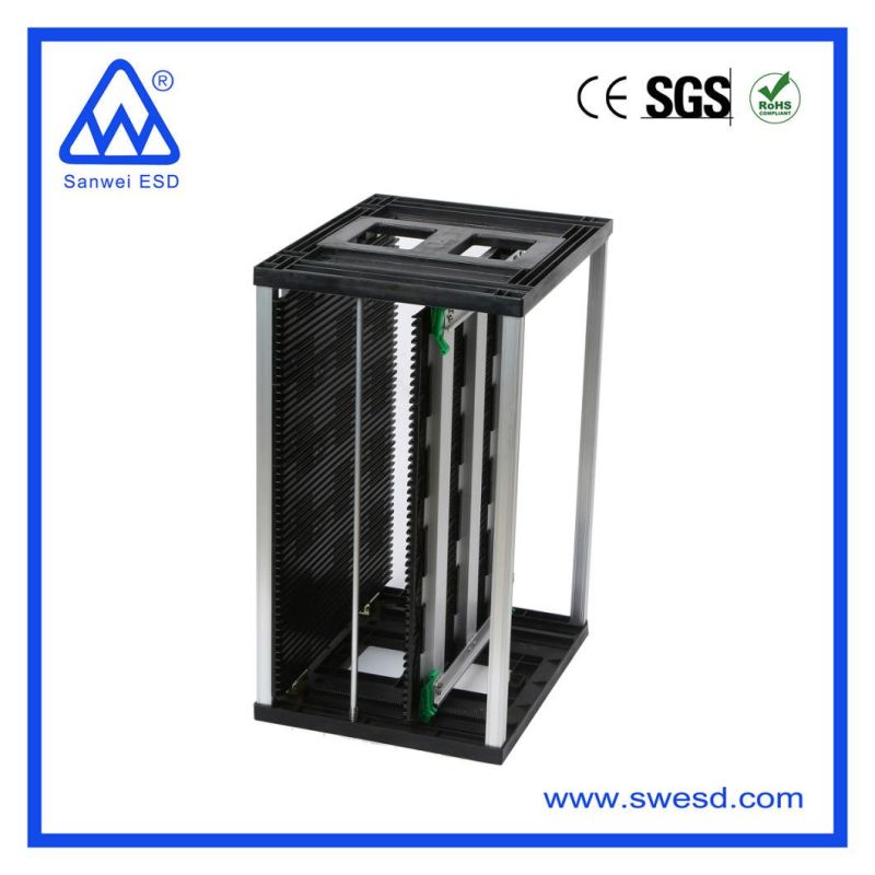 SMT ESD PCB Magazine Rack Gear Track Adjustable