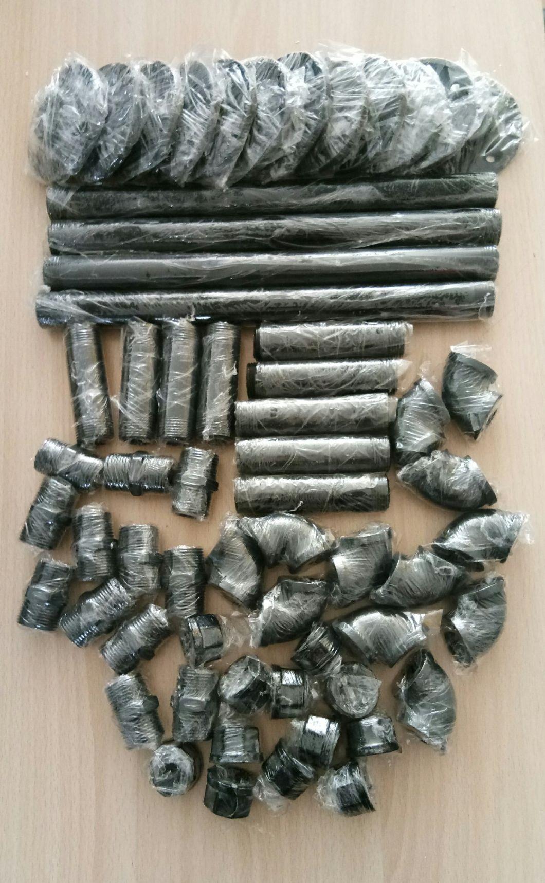 3/4" Bsp Thread Industrial Black Iron Pipe Shelf Brackets for Home Furniture