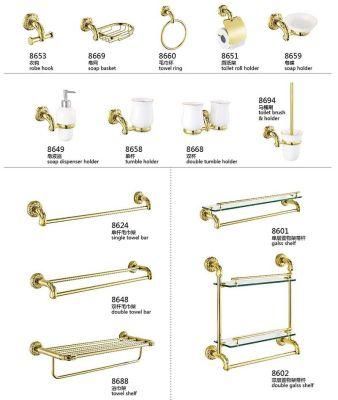 European Style Stainess Steel Brass Zinc Bathroom Fittings and Accessories for Project Home Decoration