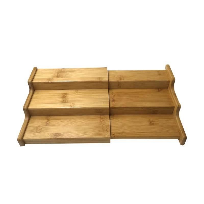 Bamboo Kitchen Shelf Kitchen Supplies Storage Telescopic Storage Rack