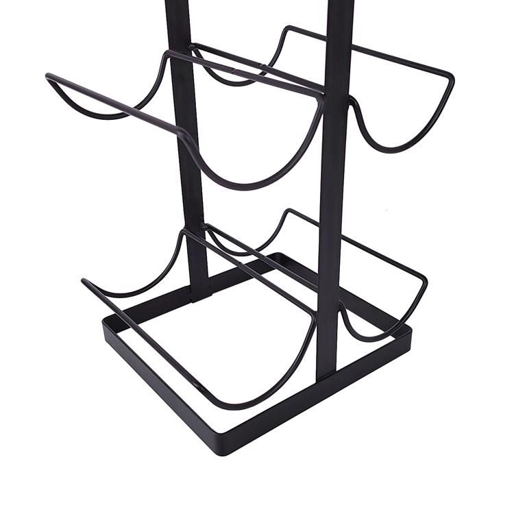 Tabletop Vintage Wire Wine Bottle Storage Rack Black Countertop Wine Dishplay Rack Freestanding Metal Steel Wine Rack