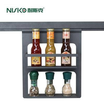 High-End Wall Mounted Storage Holder Rack for Kitchen Goldmine Utensils Shelf Seasoning Hanging Racks