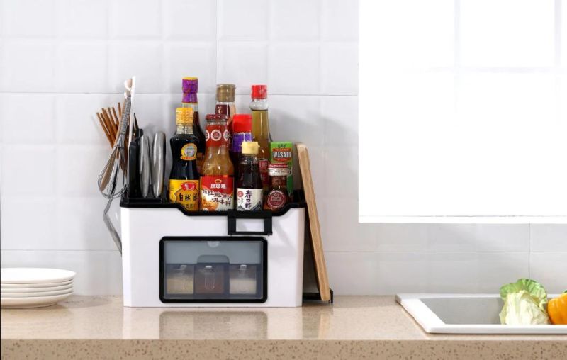 Hot Selling Plastic Kitchen Spice Storage Rack