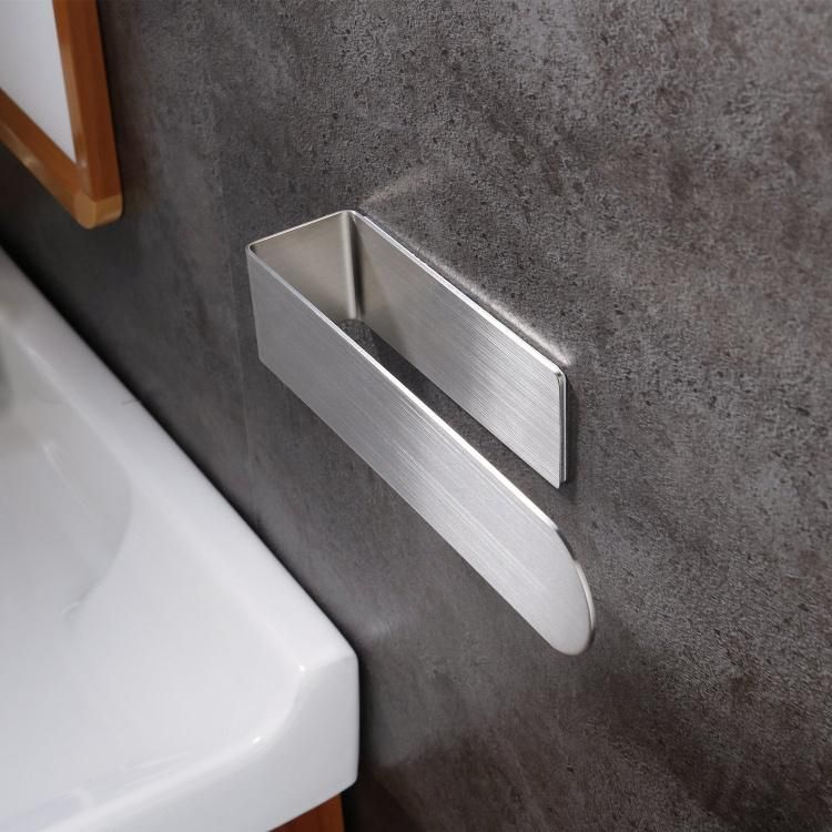 Stainless Steel Self-Ddhesive Toilet Towel Holder Rack Toilet Rail Bar Towel Rack Without Drilling