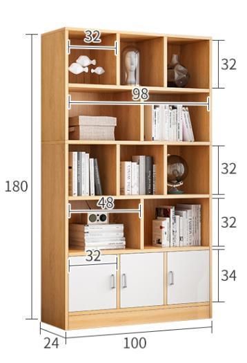 Simple Bookcase Floor-to-Wall Living Room Shelf