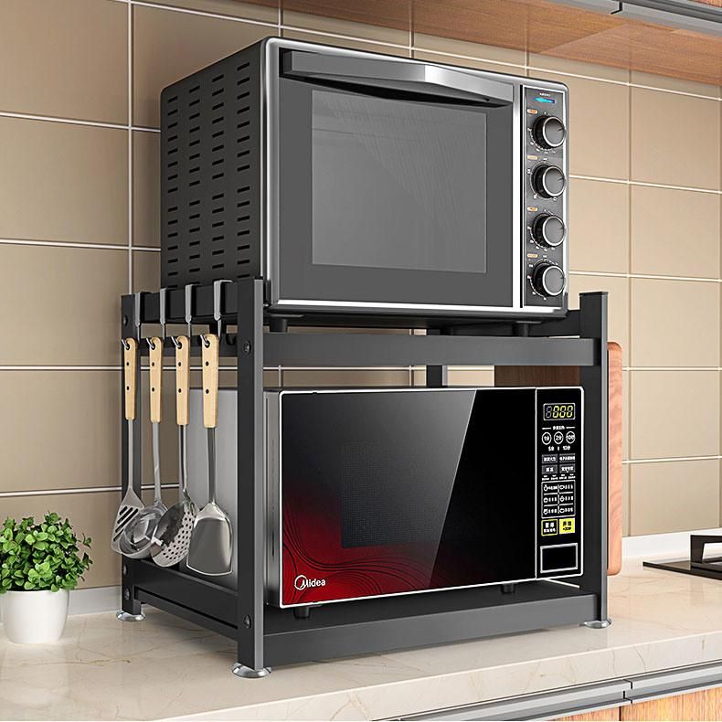 Adjustable Spice Holder Kitchen Storage Rack Standing Microwave Rack