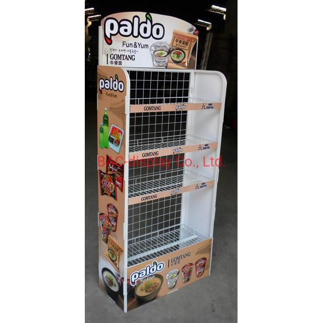 High Quality Black Paiting Metal Shelves Bread Food Display Rack