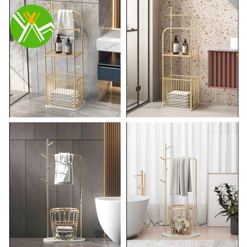 Retro Bathroom Towel Rack Holder Simple Luxury Bathroom Toilet Rack for Bathroom Decoration