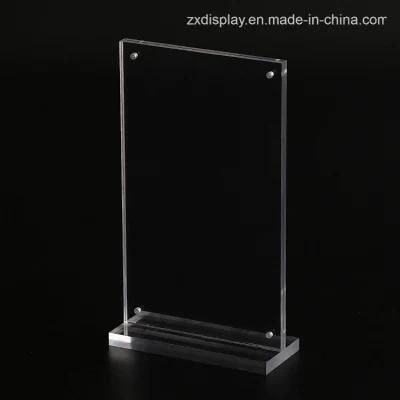 T Shape Tabletop A4 A5 Pop Poster Display Acrylic Stand