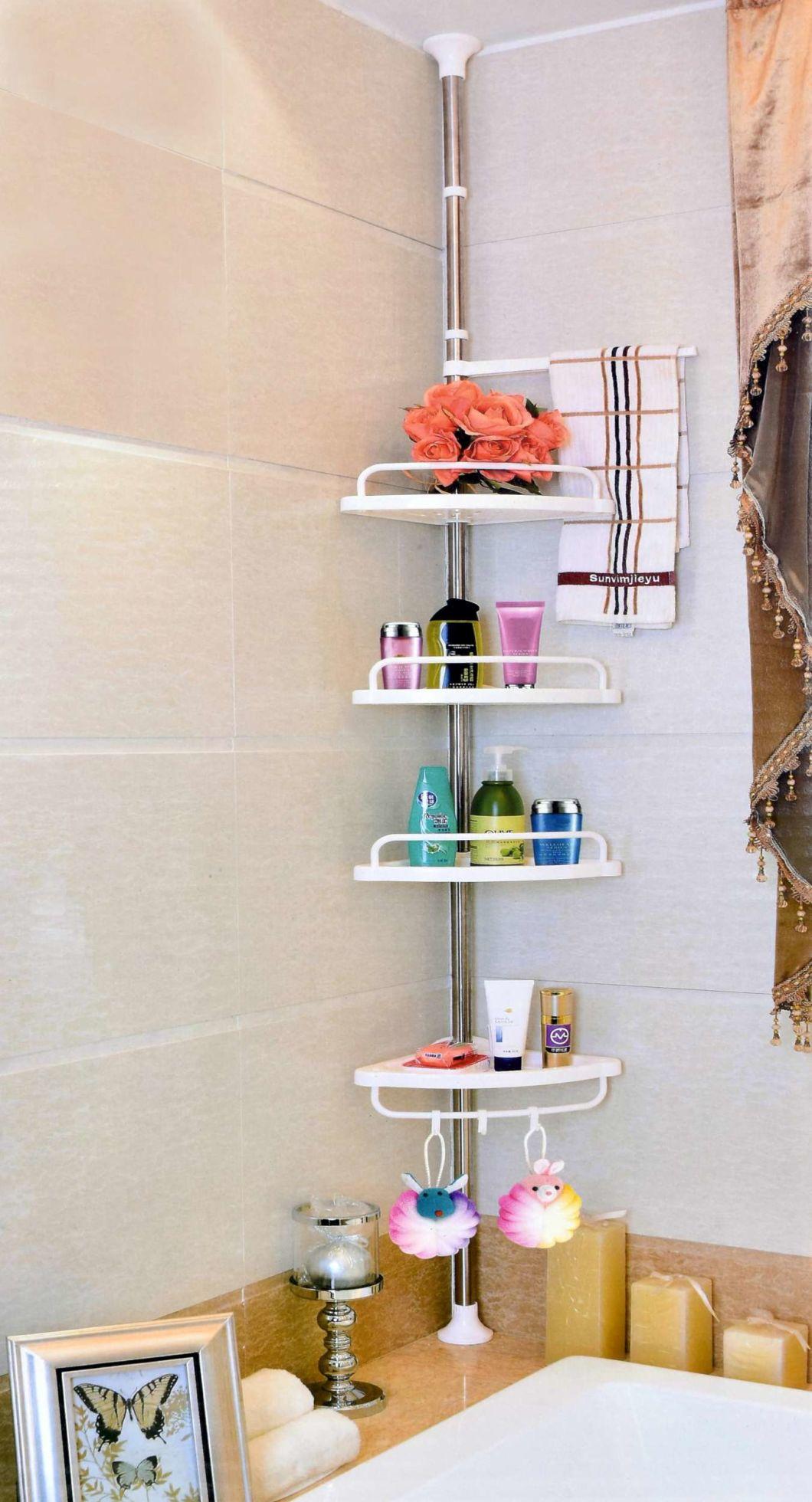 China Factory Bathroom Corner Telescopic Corner Shower Shelf