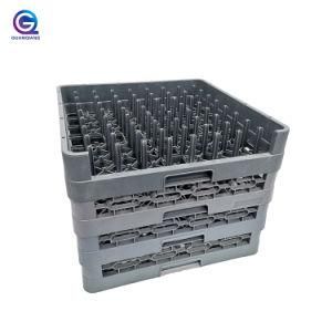 Stackable Plate Dish Storage Basket Plastic Peg Rack for Restaurant