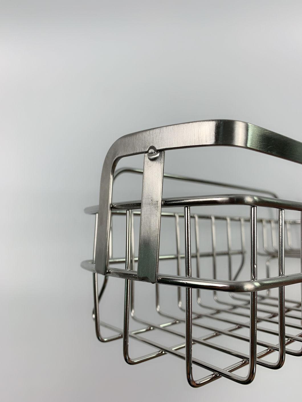 Stainless Steel Adhesive Bathroom Storage Rack