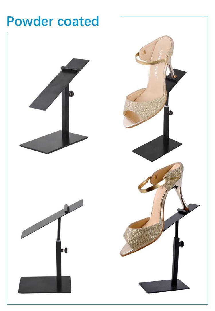 Metal Shoes Exhibition Mall Adjustable Table Display Stand Rack