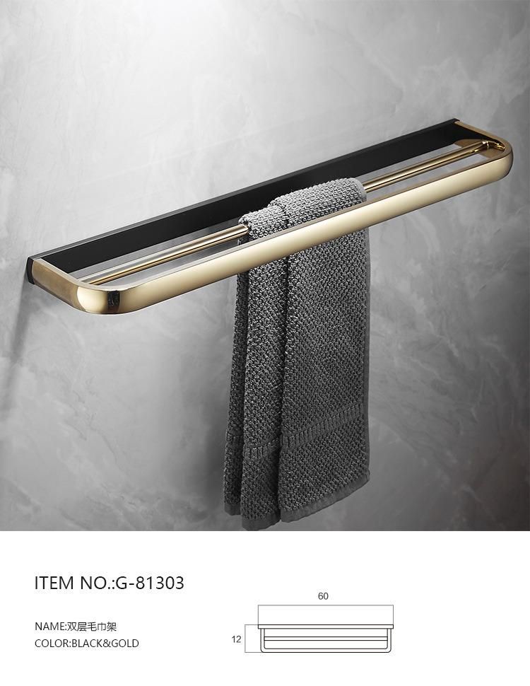 Brass Bathroom Accessories Towel Rail Rack Bar Shelf Toilet Paper Tissue Holder Hardware Set.