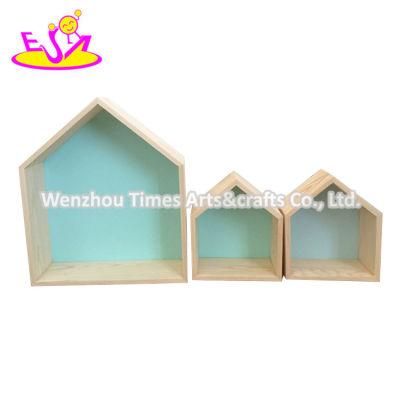 Top Sale Blue Wooden Wall Shelves for Home Decor W08c286