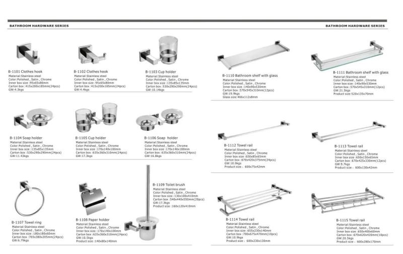 Stainless Steel Towel Rack with Polished Color with Hook