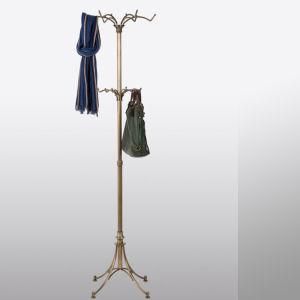 2 Tiers Metal Floor Standing Display Rack for Clothes and Hats