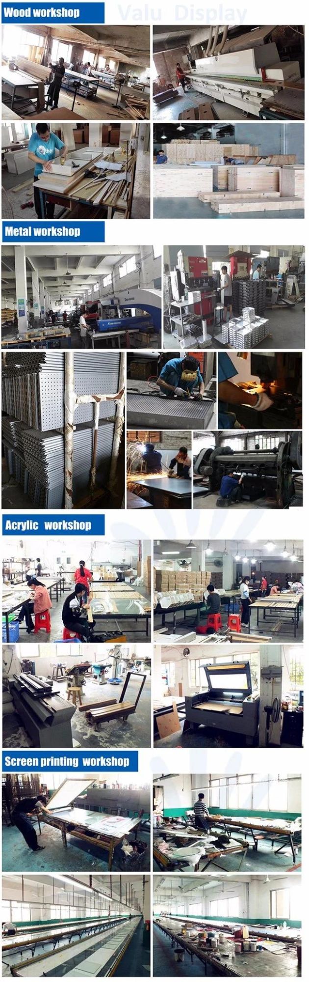 Supermarket Retail Store Flooring Shelf Storage Rack LED Lights Display Stand/Lamp Display Rack