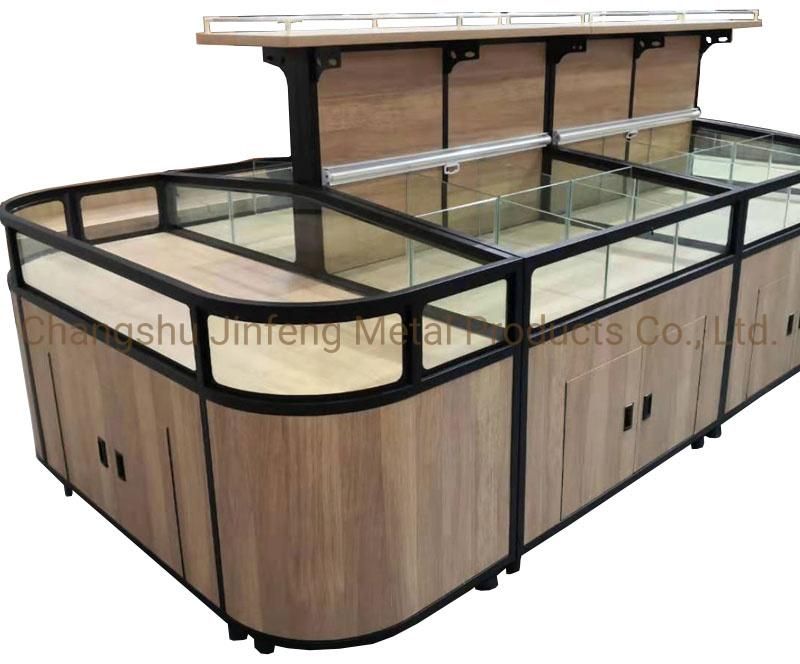 Supermarket Display Shelve Rice Grain Wooden Display Rack