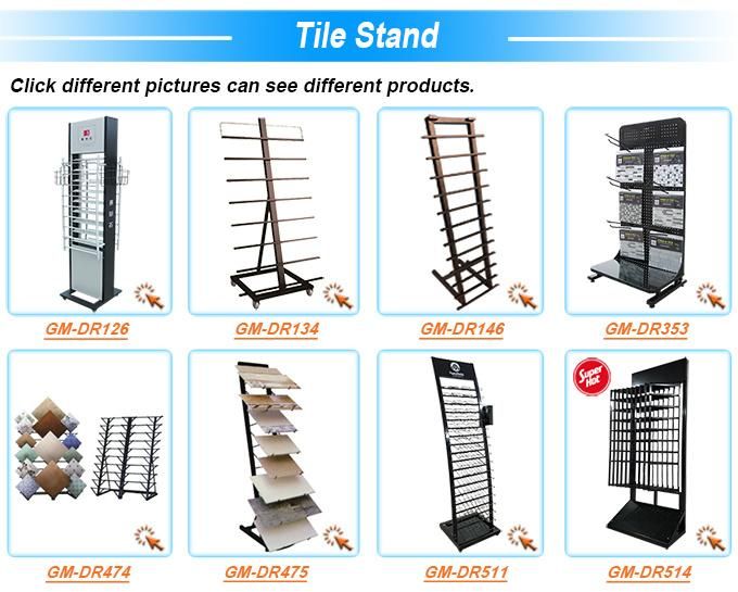 Practical Metal Ceramic Sample Showroom Floor Display, Granite Marble, Mosaic Stone Cabinet Boards, Tile Rack