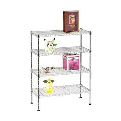 4 Tiers Chrome Plated Mini Wire Rack Wire Display Shelf