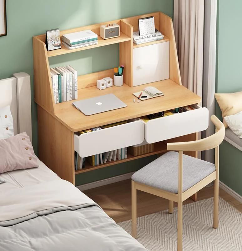 Simple and Stylish Home Computer Desk with Desk and Bookshelf