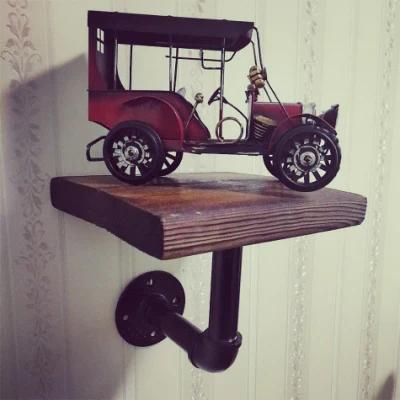 Vintage Rustic Pipe Decor Industrial Wall Shelf Metal Bracket for Furniture Decoration