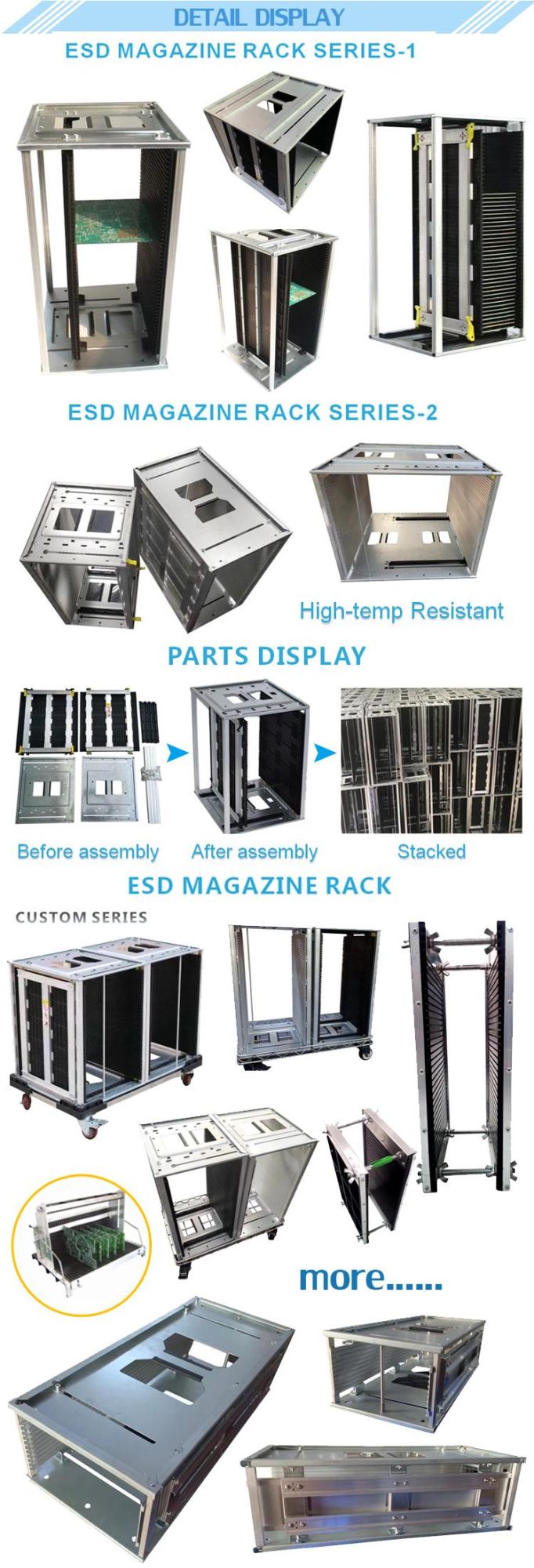 Best Price High Quality Durable Anti-Static SMT ESD Storaging Bin Rack